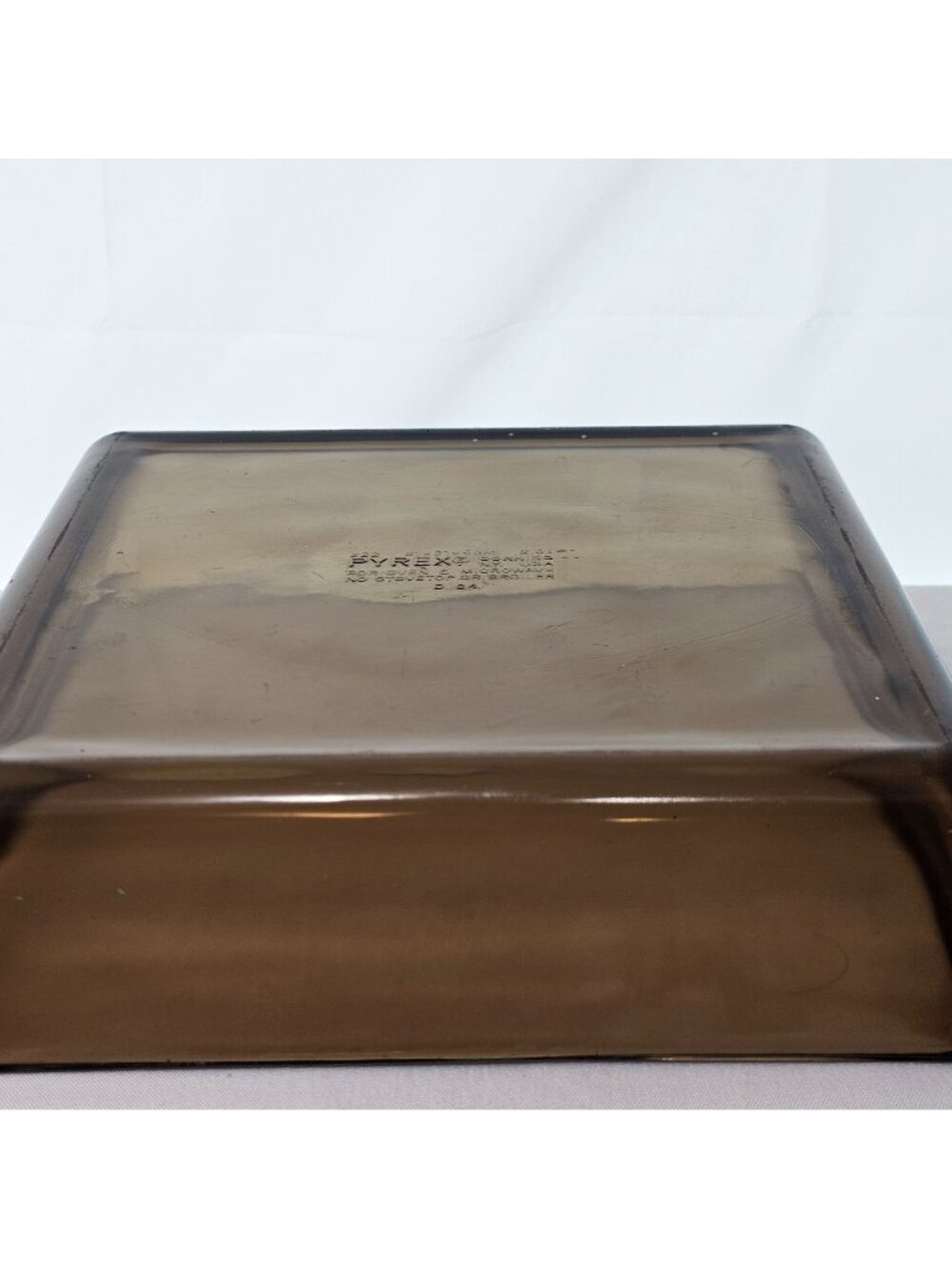 Pyrex Square Brown Baking Dish 8" Fireside glass casserole 2lt/qt cake pan 222 - Picture 7 of 9